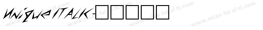 Unique ITALIC字体转换